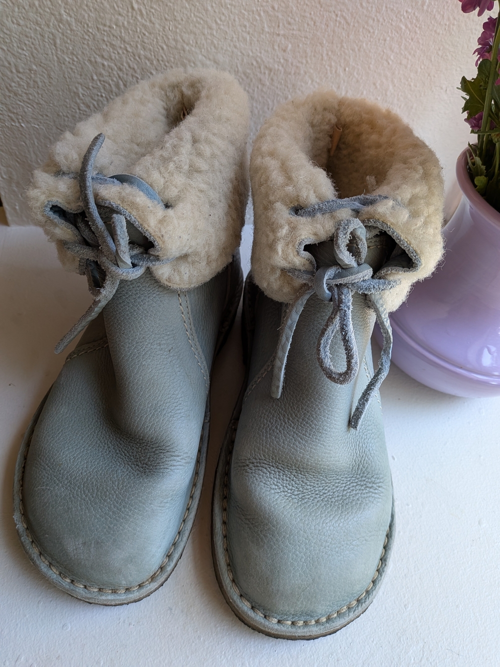 Duckfeet 37 Aarhus Blue Jeans Wool Lined Leather Boots